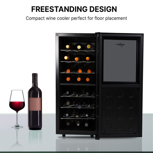 Koolatron 14'' width 24 Bottle Dual Zone Freestanding Wine Refrigerator